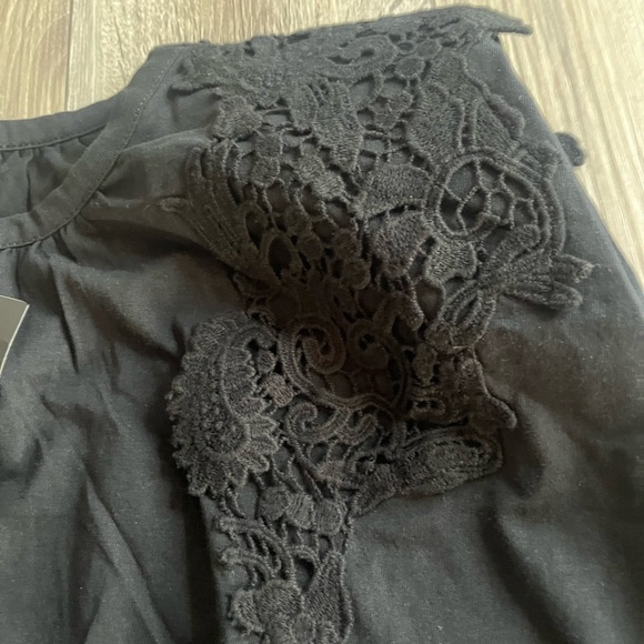 Express Black Lace Detail Women's Top - Picture 5 of 7